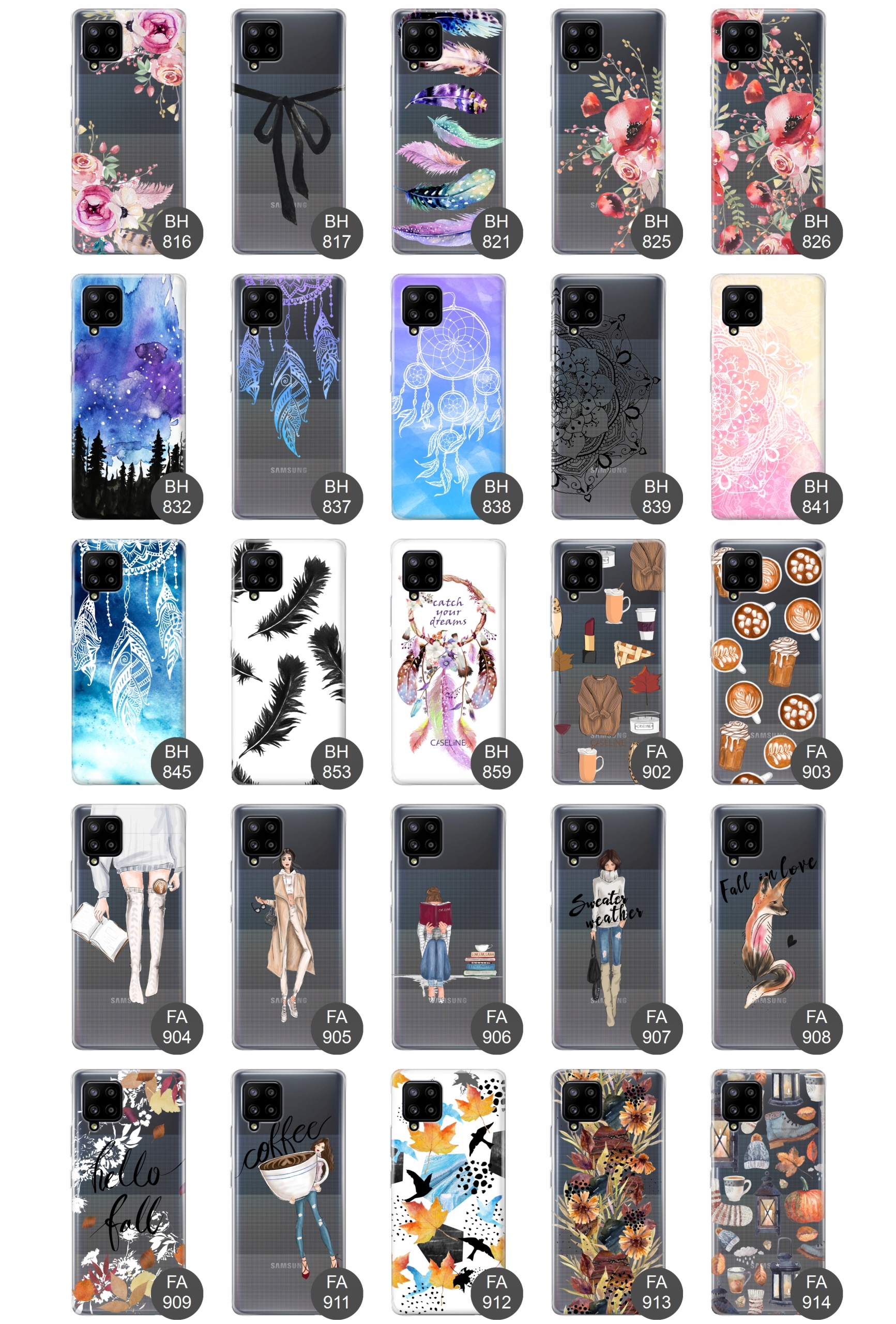 Etui do Samsung A42 5G case wzory guma