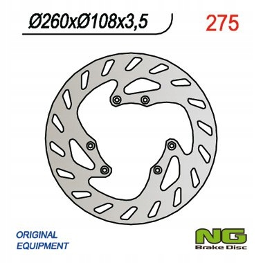 Ng Predná Brzdová Kotúčka Peugeot Xps 50 Sm (260x108x3,5)