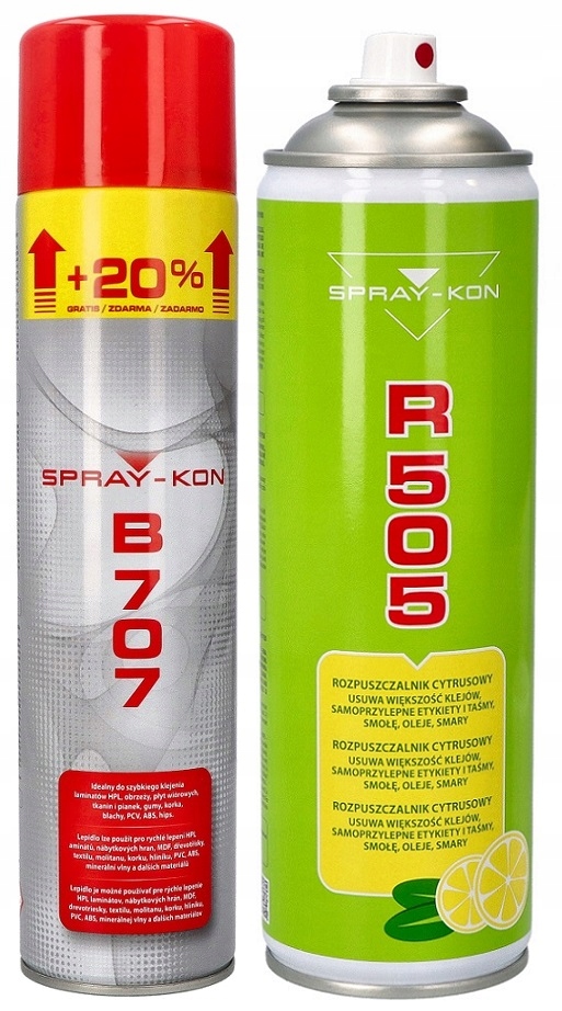

B707 Klej kontaktowy w sprayu 600ml Rozpuszczalnik