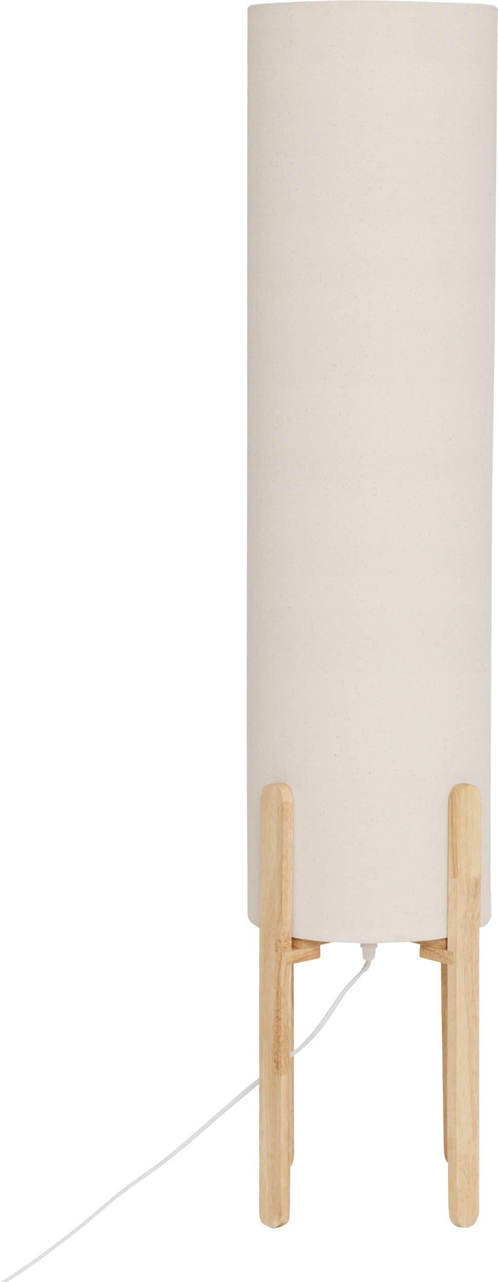 Podlahová Lampa Drevené Nohy Textilné Tienidlo Ø 24 CM Výška 107 CM