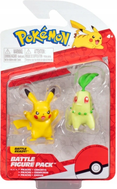 

Figurki Pokemon Zestaw 2-PAK Pikachu Chikorita