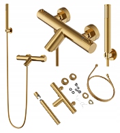Batéria Glami termostatická vaňa zlatý kohútik termostat hlavica vaňa