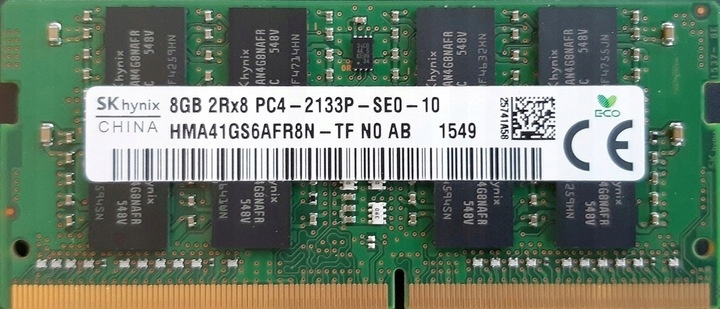 Pamięć Ram So-dimm DDR4 Hynix 8GB PC4-2133P-SE0-11 CL15 HMA41GS6AFR8N-TF
