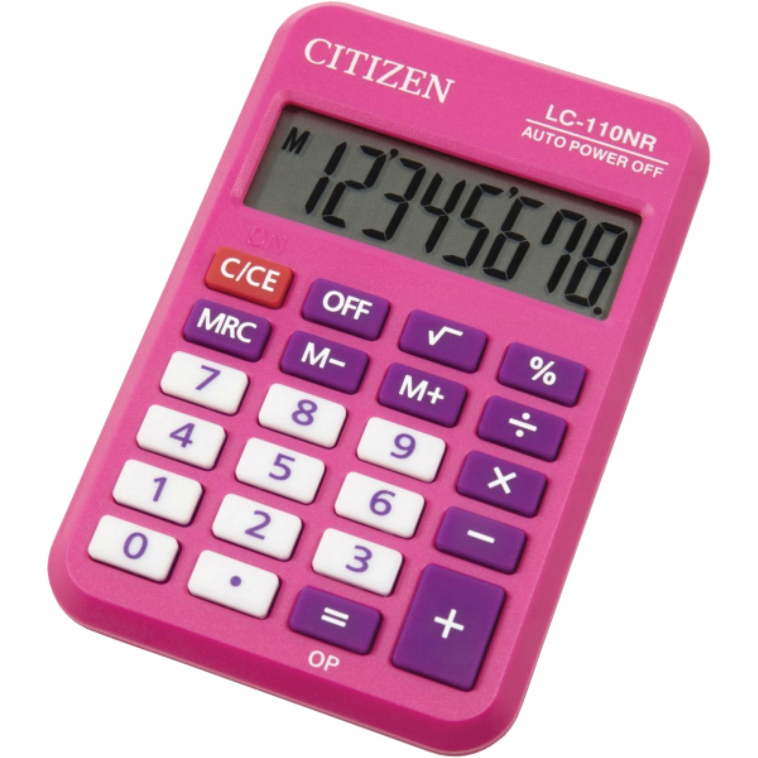 

Kalkulator kieszonkowy Citizen LC-110NR-PK różowy