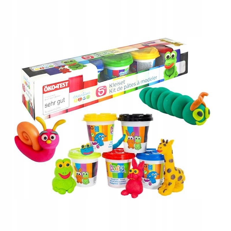 Плей до БОЛЬШОЙ НАБОР 5X140g ЦВЕТА С FOREMKAMI