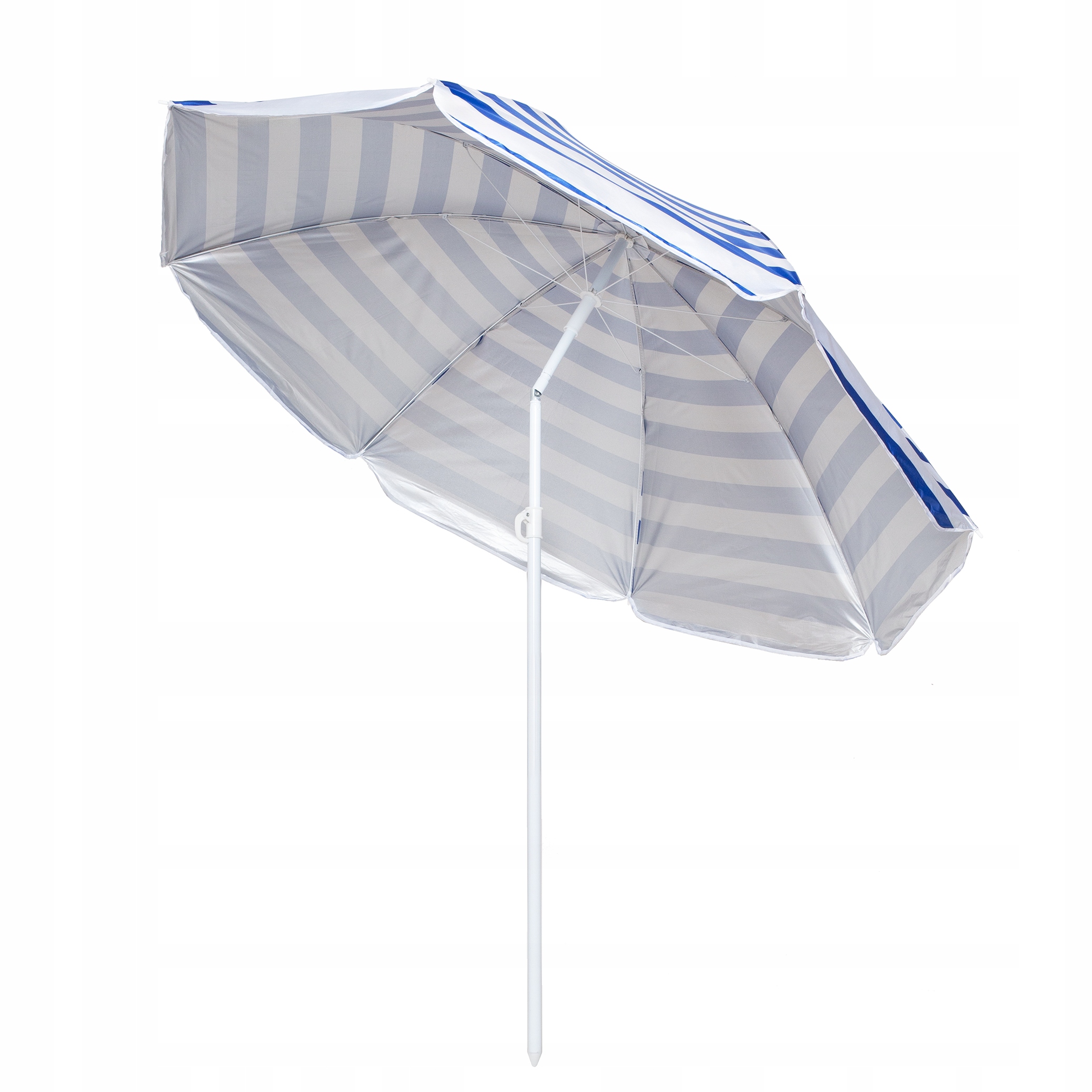Parasol plażowy ogrodowy składany na balkon 180cm Niebieskie paski — 14