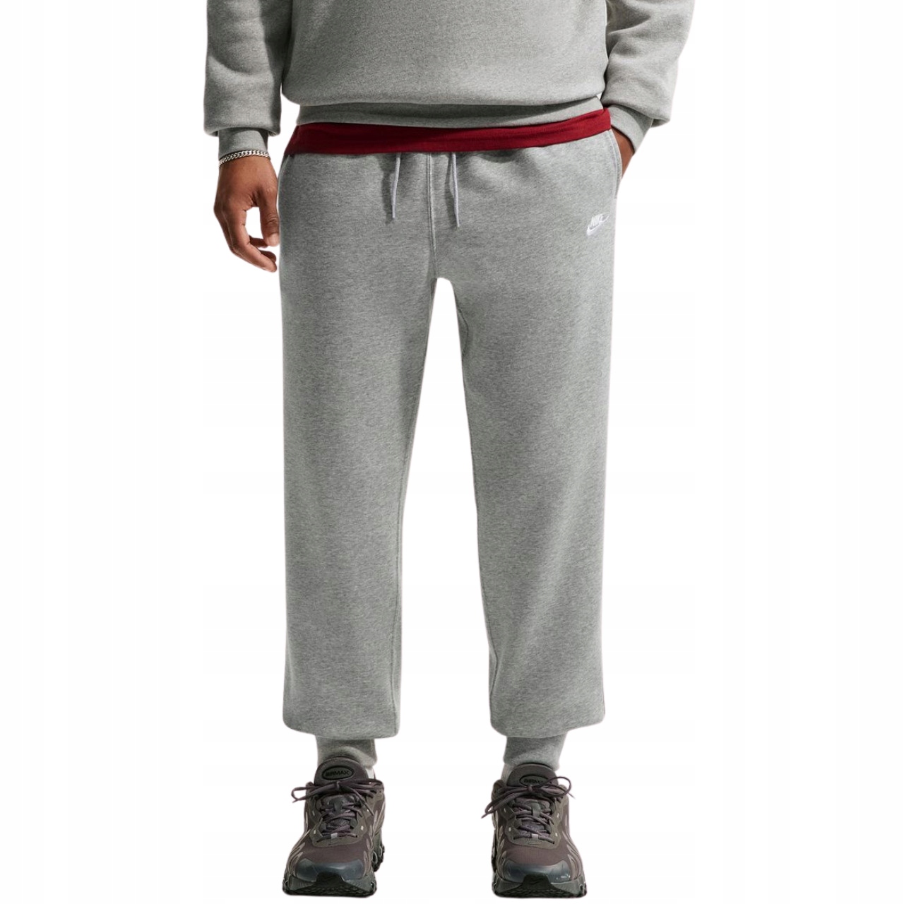 Pánské kalhoty Nike Club Bb Jogger šedé FN3787 063 S