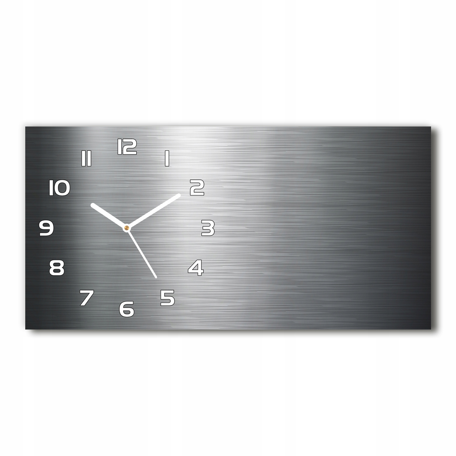 

Zegar ścienny szklany cichy Metalowe tło 60x30 cm