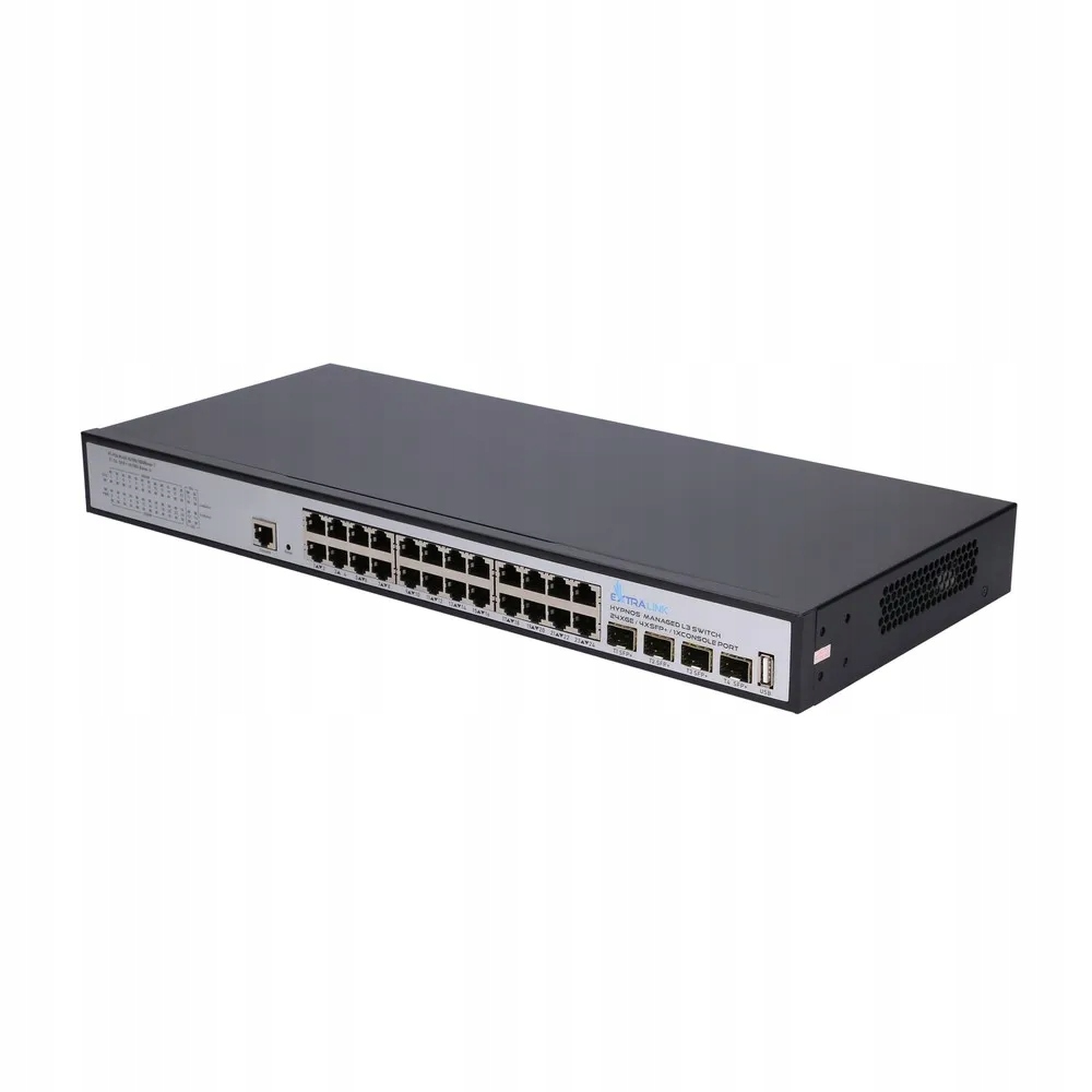 Extralink Hypnos Switch 24x RJ45 1000Mb/ s, 4x Sfp+, L3, zarządzalny