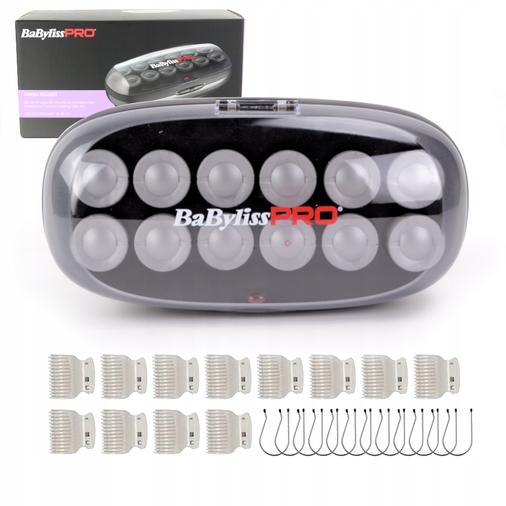 Termoloky Babyliss Pro Jumbo BAB3025E Termolokové válečky 38 mm 12 ks Klipsů