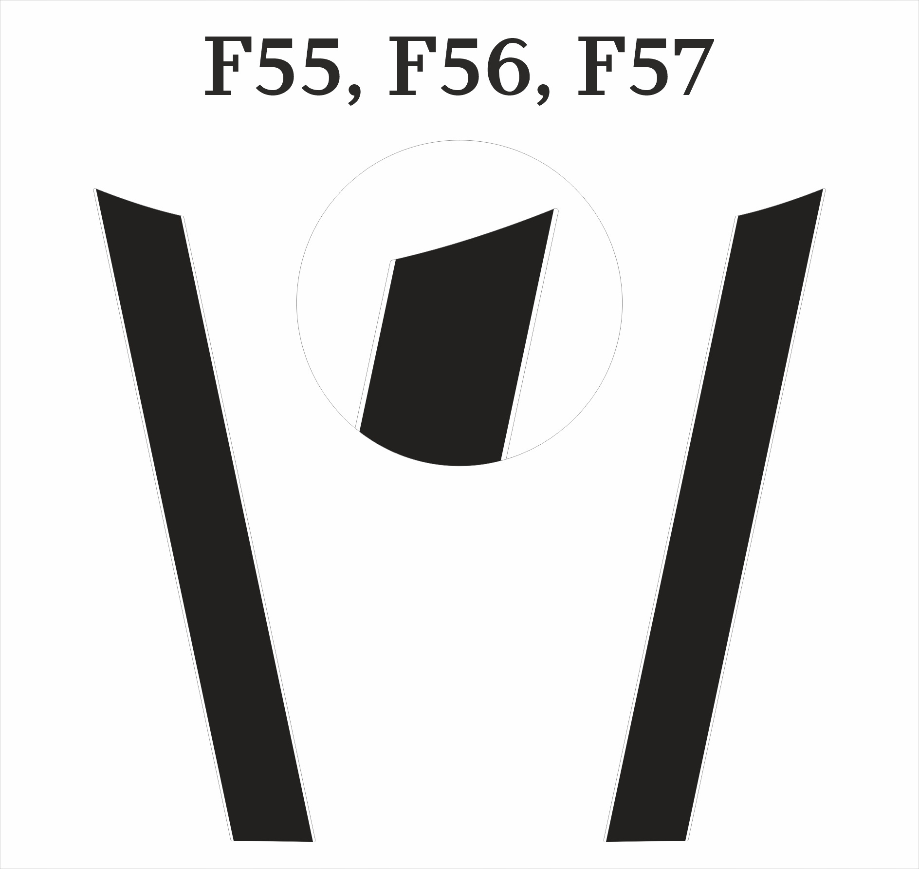 

Naklejki na maskę Mini F55 F56 F57 2