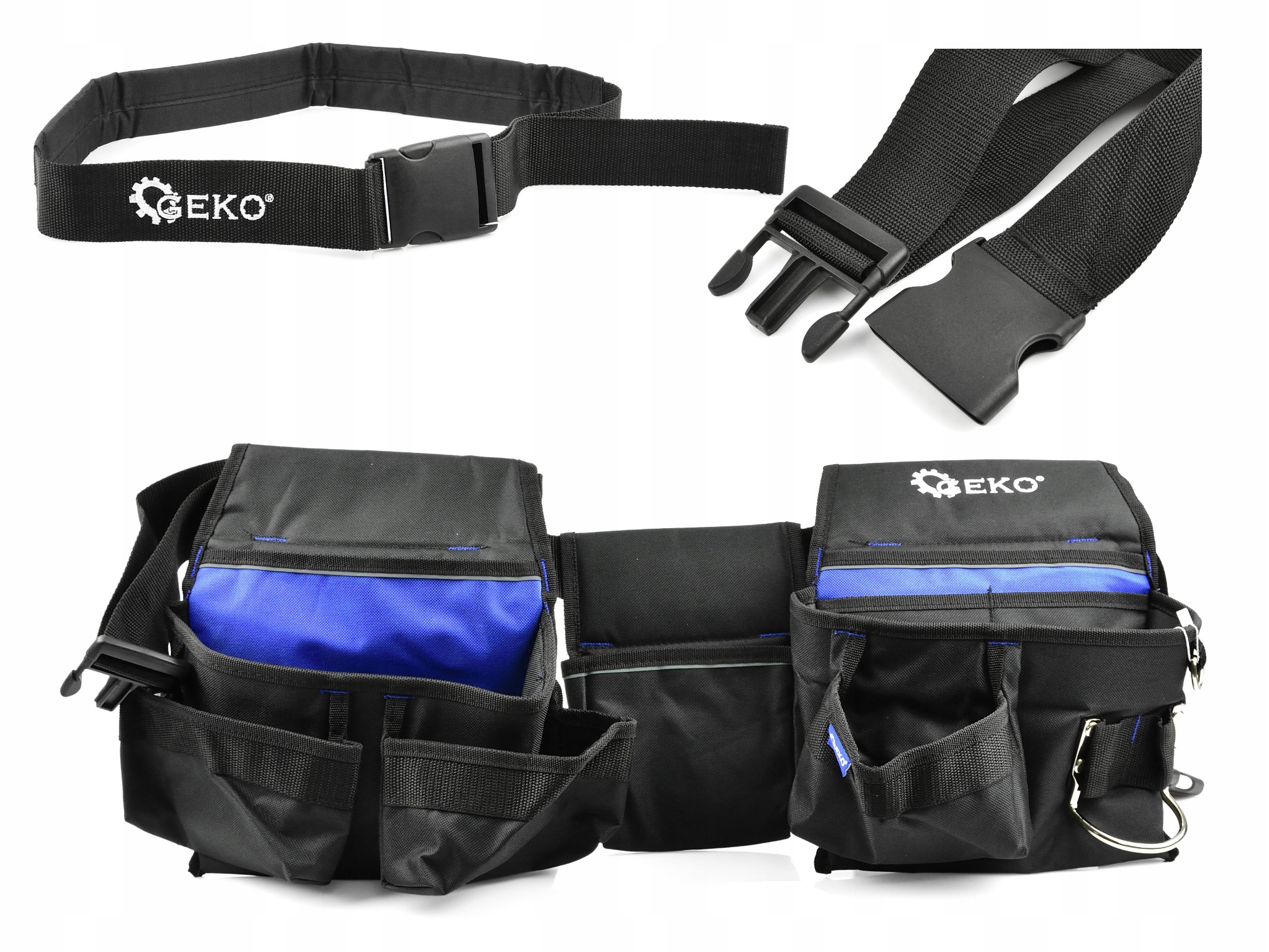 Pas narzędziowy trzy kieszenie + pas 100-130cm