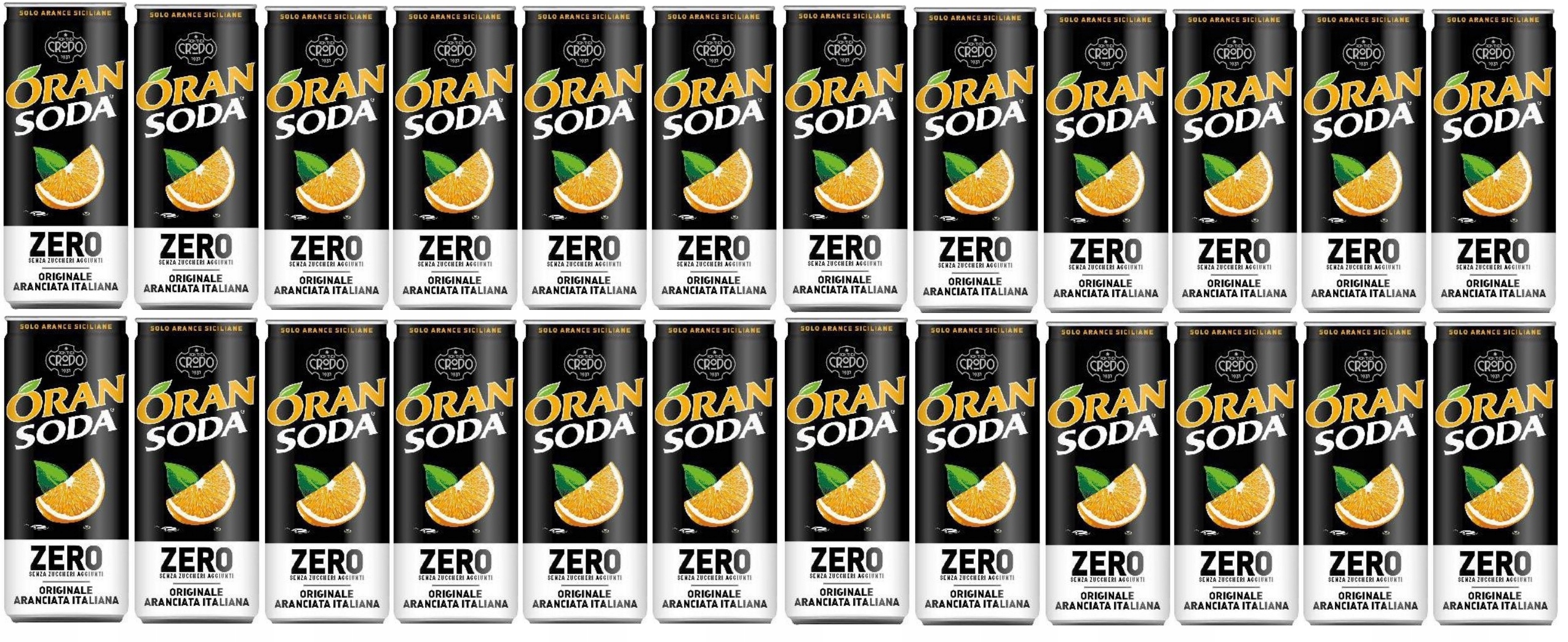 Levně Fonti DI Crodo -oran Soda Zero Italský Pomerančový Nápoj 330 ml x 24 ks