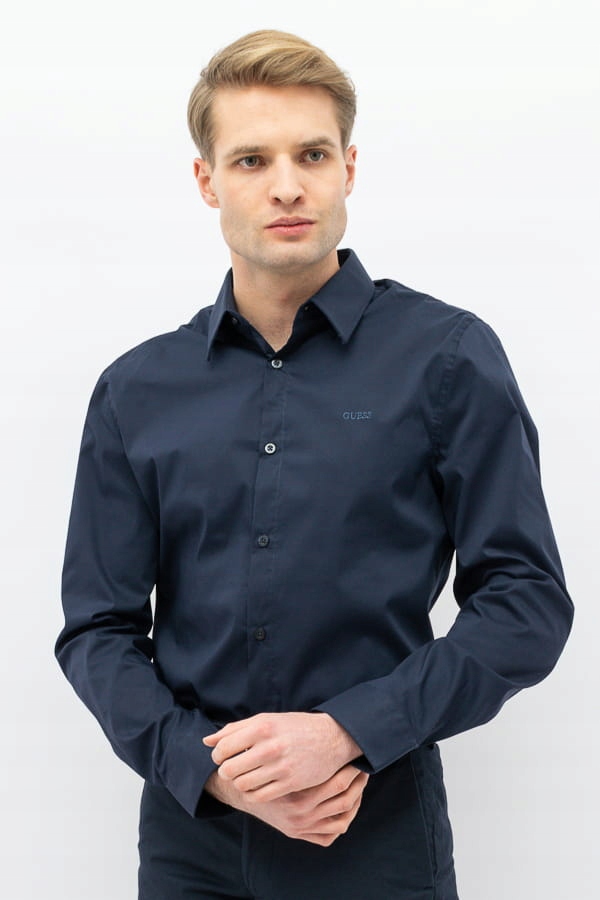 Pánská Košile Guess M1YH20 W7ZK1 Tmavě Modrá XL