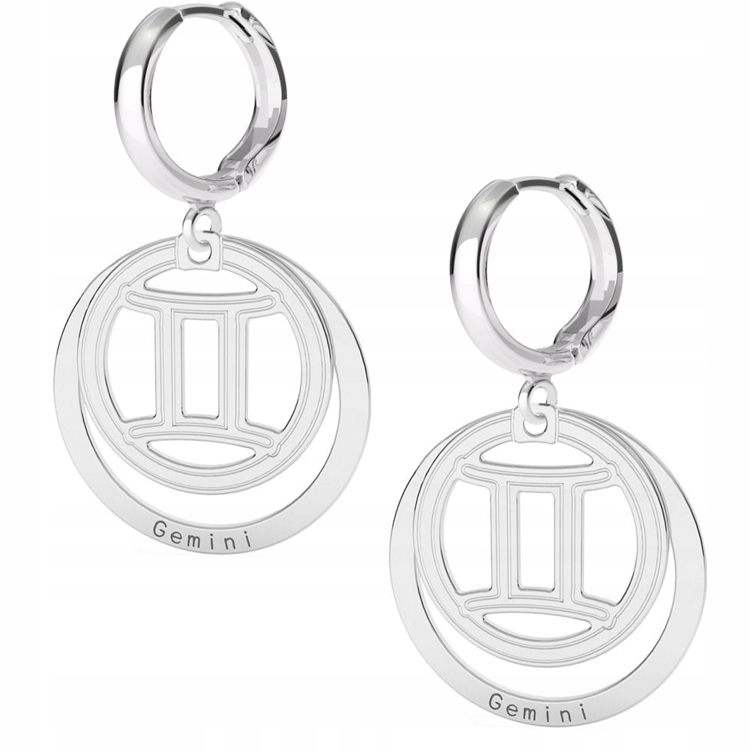 Stříbrné náušnice Znamení Zvěrokruhu Blíženci 925