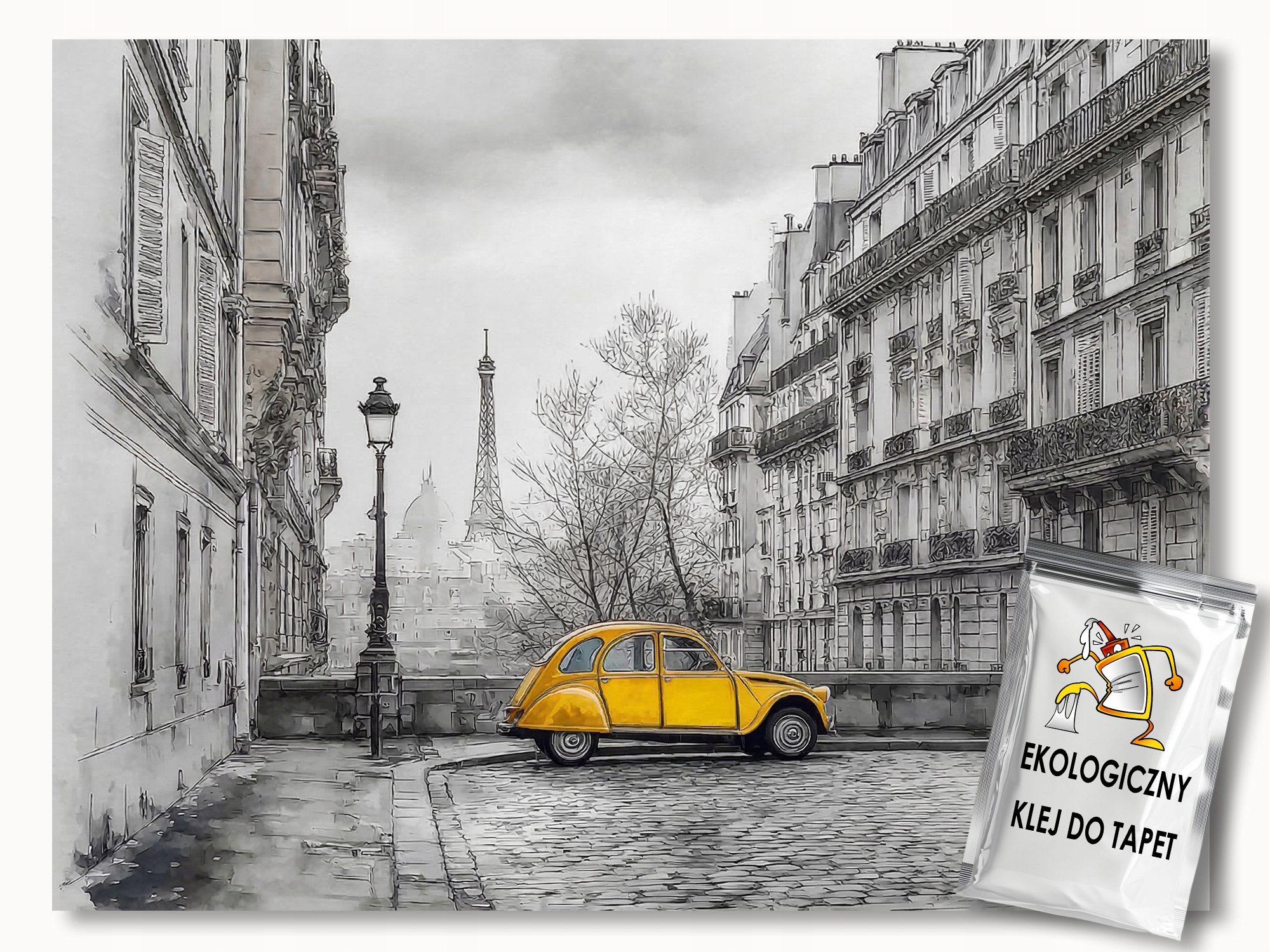 Fototapeta Flizelina Město Francie Paříž Ulička Auto 208x146 lepidlo