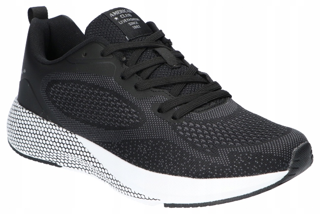American Club RH133 Memory Foam Adidasy Pánské Sportovní Boty Černé 45