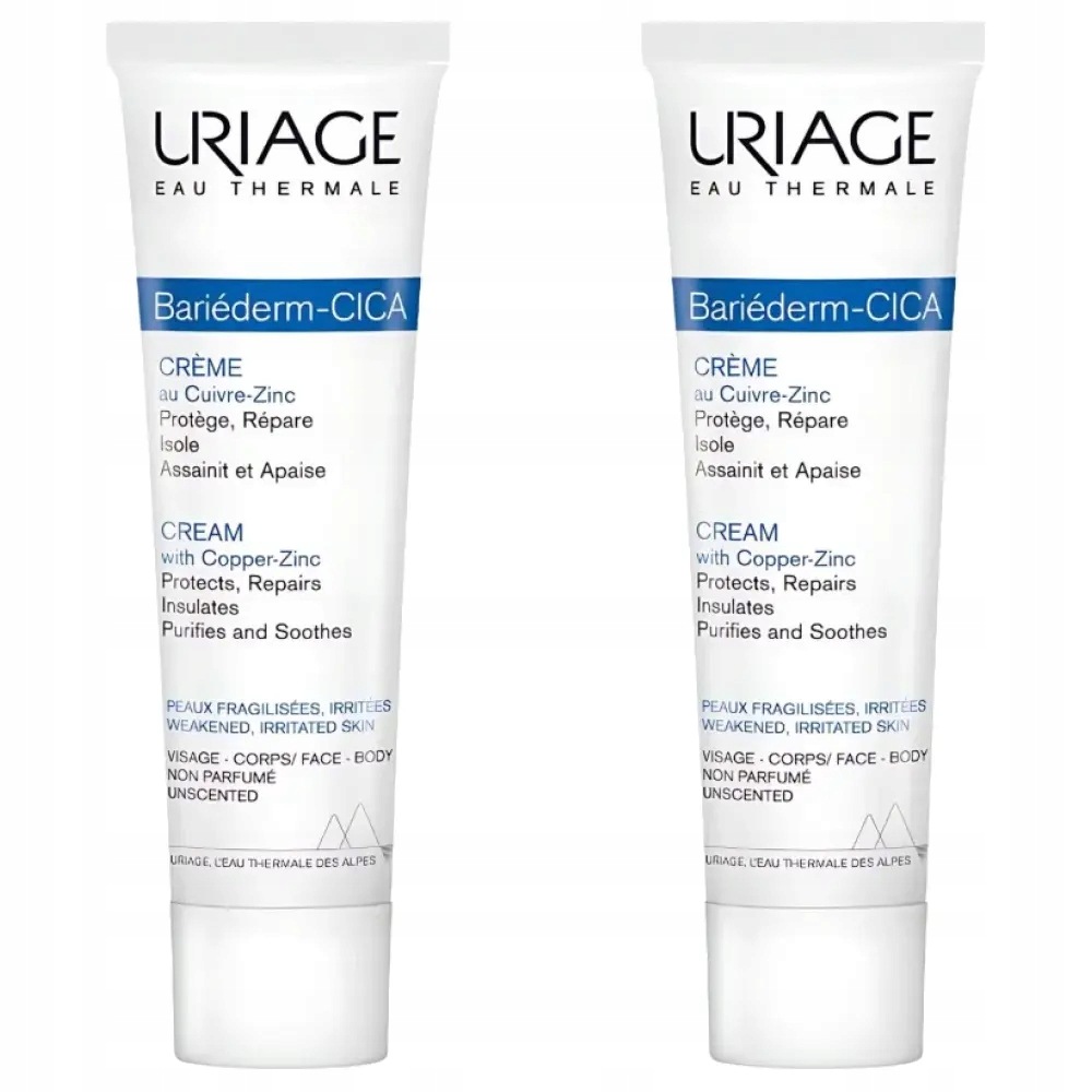 2x Uriage Bariederm Cica Krem regenerujący z Cu-Zn, 100 ml