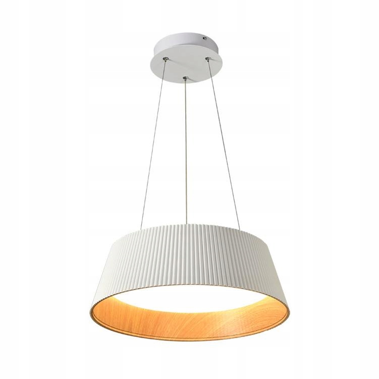 Aspe Závesná lampa 46 cm, 1xLED, 30 W, biela drevo