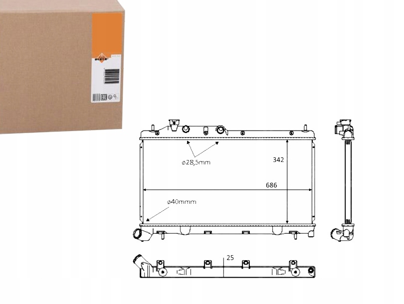 NRF CHŁODNICA SUBARU IMPREZA LEGACY OUTBACK FOREST