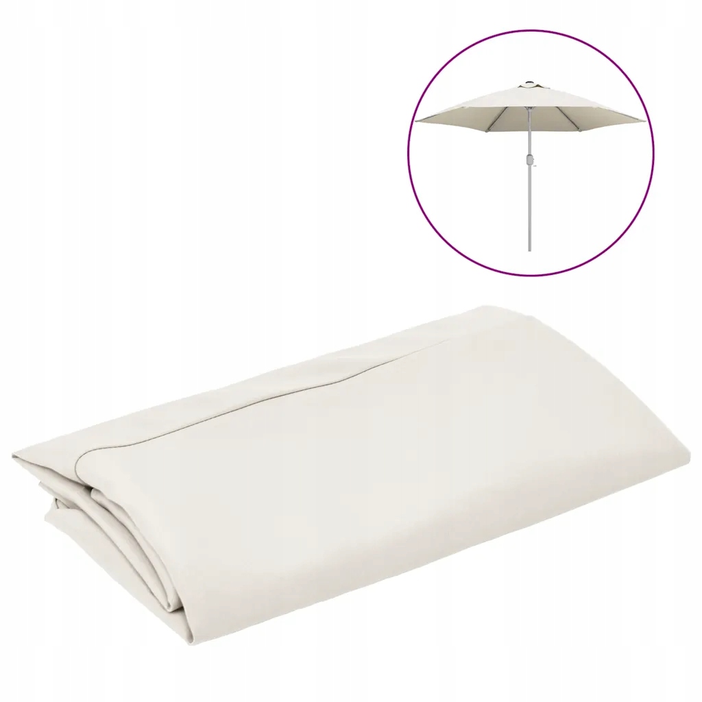 Náhradní Uv slunečníková lebka pro zahradní slunečník, pískově bílá, 300 cm, 6 žeber