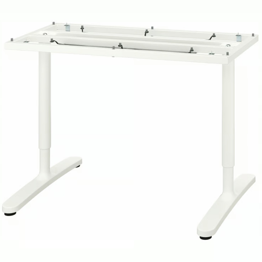 Ikea Bekant Rám na dosku stola, biely, 120 x 80 cm