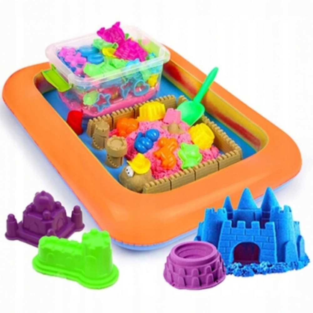 PIASEK KINETYCZNY ZESTAW 5KG + FOREMKI BASEN XXXXL Marka inna