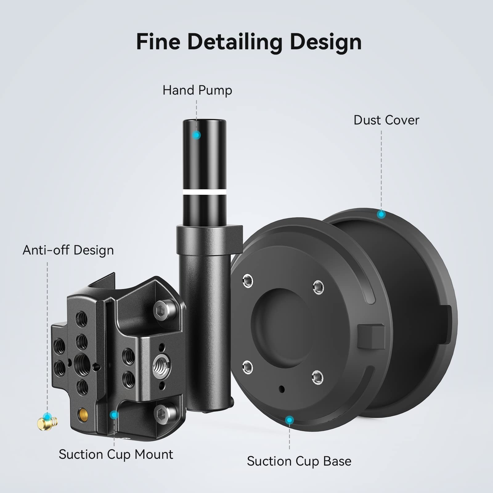 SMALLRIG Przyssawka Do Kamery 4" Do DJI OSMO GoPro Nikon Max 2kg — miniatura 5