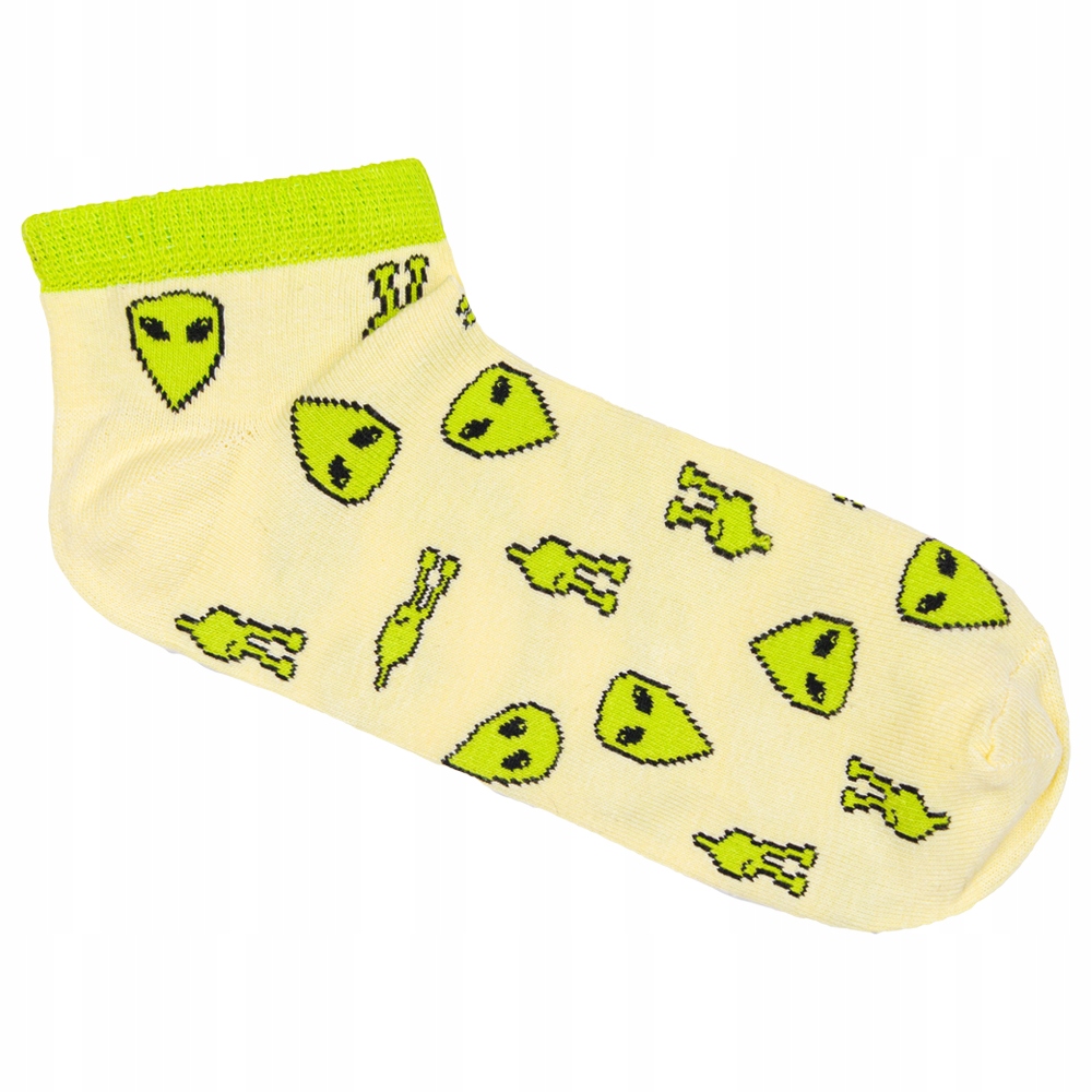 

Skarpety męskie stopki wzór U177 limonkowe 39/42