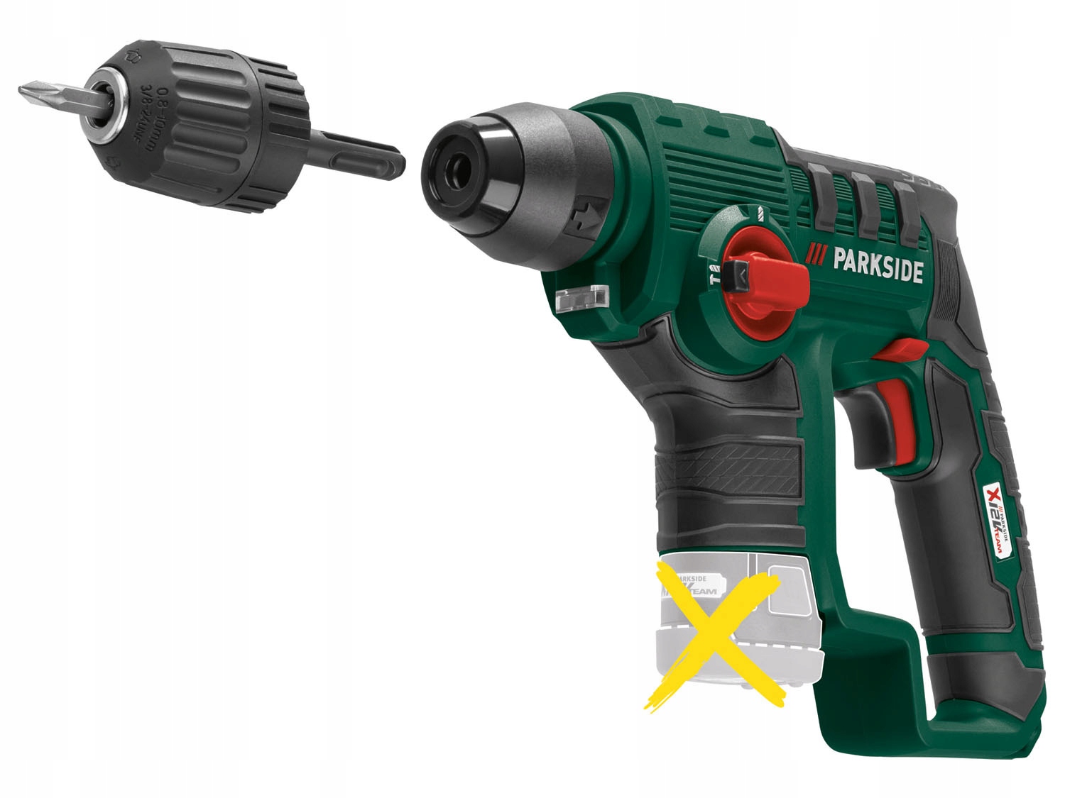 ДРИЛЬ УДАРНА AKU, серія X12V PARKSIDE SDS Plus Тип ударний