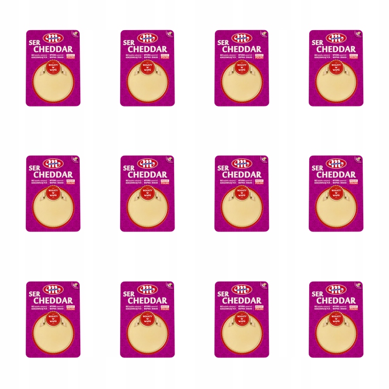 Mlekovita Ser Cheddar plastry 150g X12