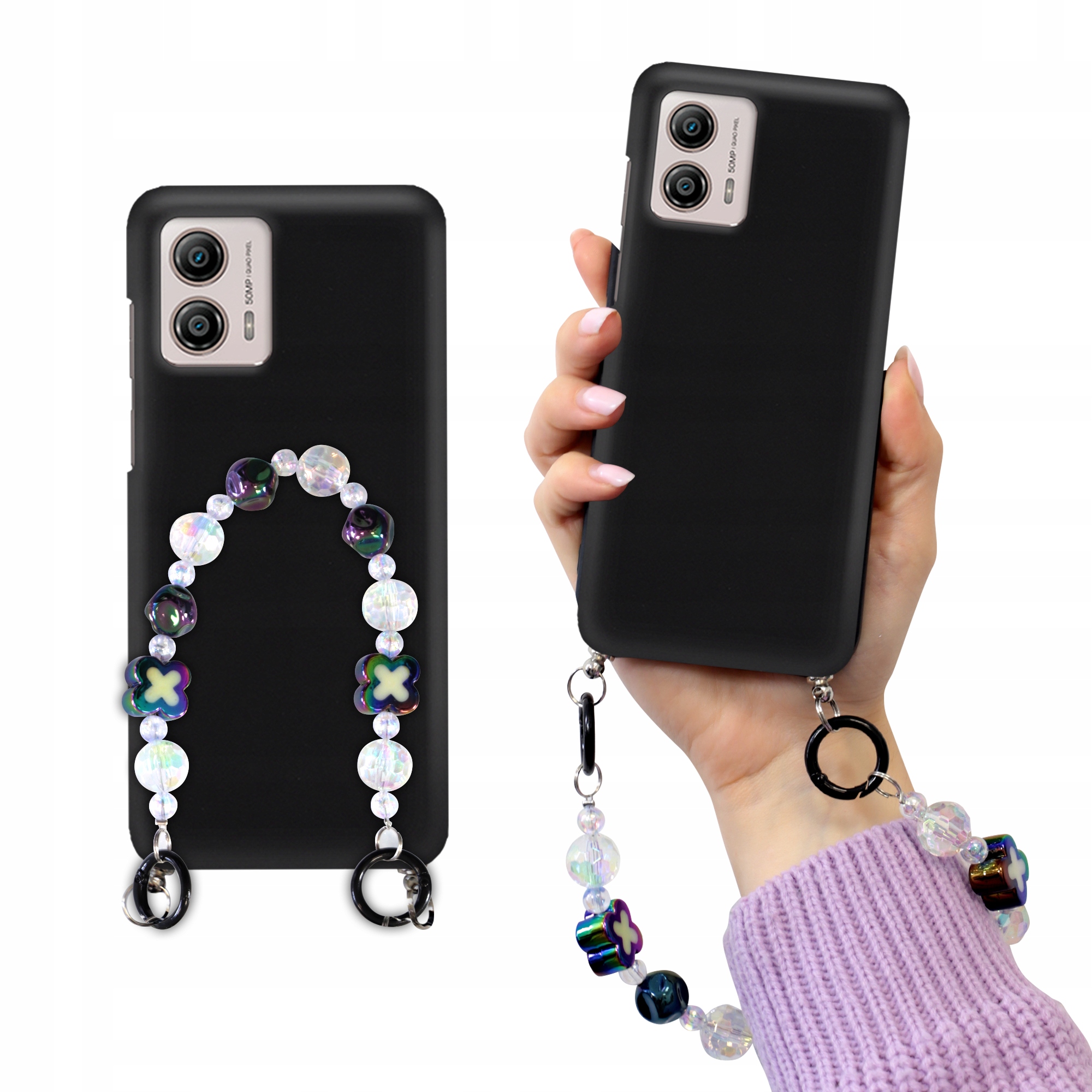 Puzdro Mat Čierne Pre Motorola G53 Blink Korale Holo