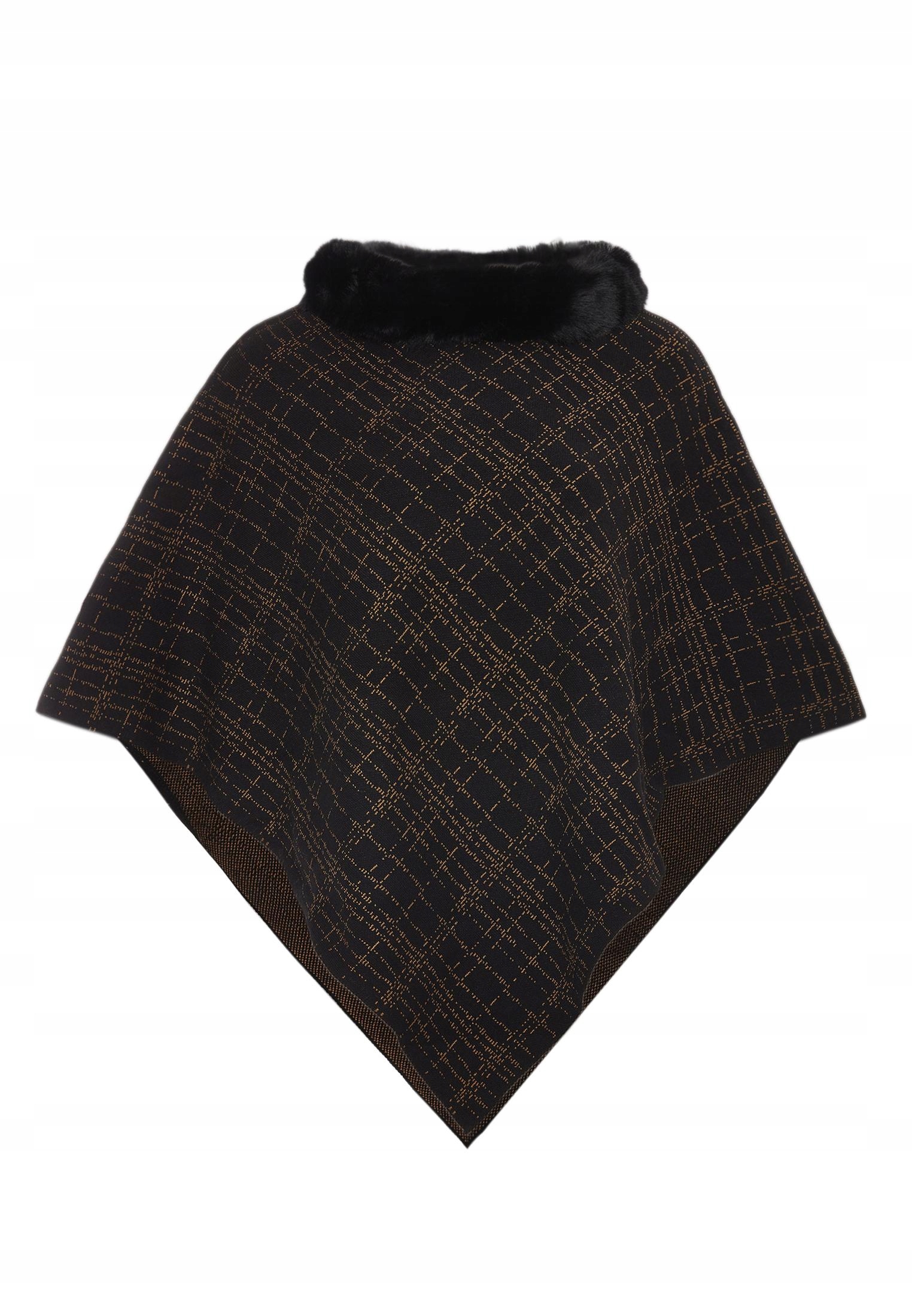 Ciaga damski ponczo - czarny, M