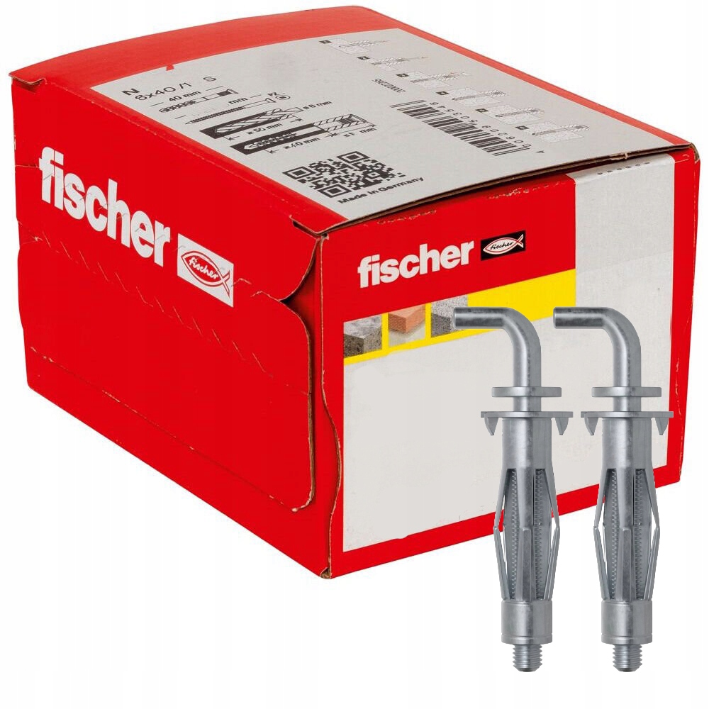 Fischer Upevnění na prázdné přenosy Hm 4 x 32 H s rovným hákem 50 Ks