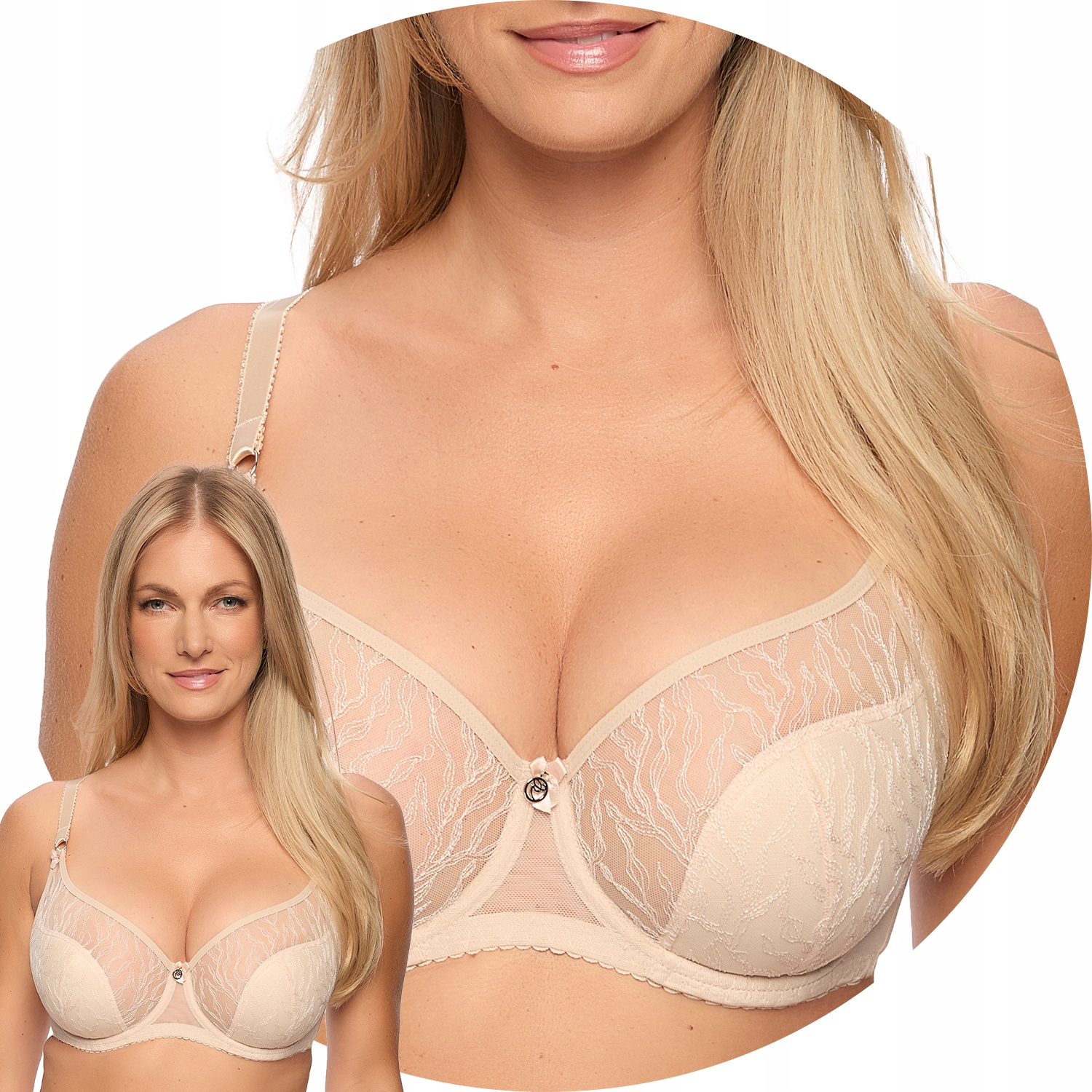 Gaia 1301 Sabina Polovyztužená podprsenka Semi Soft béžová 90E