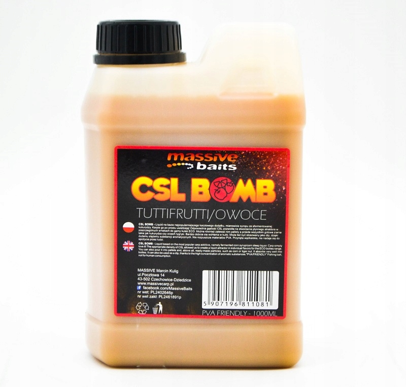 Massive Baits Liquid Csl Boomb Tutti Frutti/Owoce 1000ml