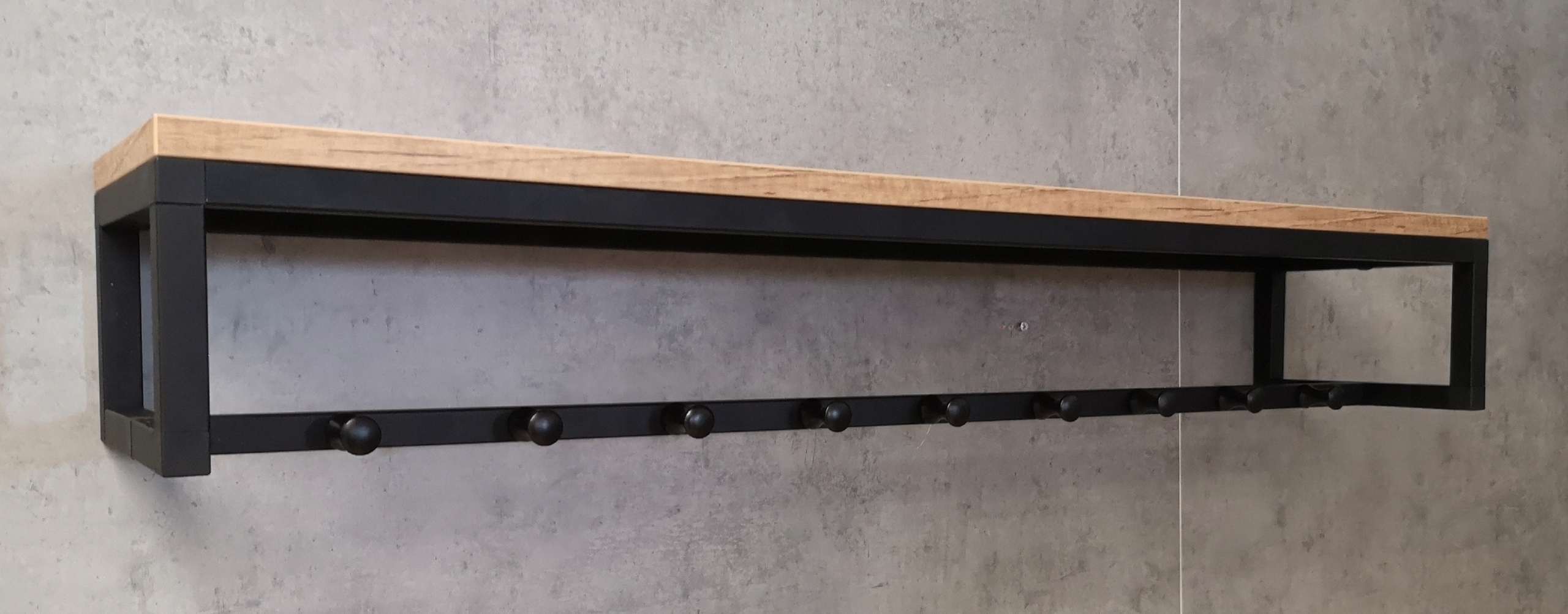 WIESZAK ŚCIENNY LOFT 100 CM Z PÓŁKĄ Kod producenta 08032021