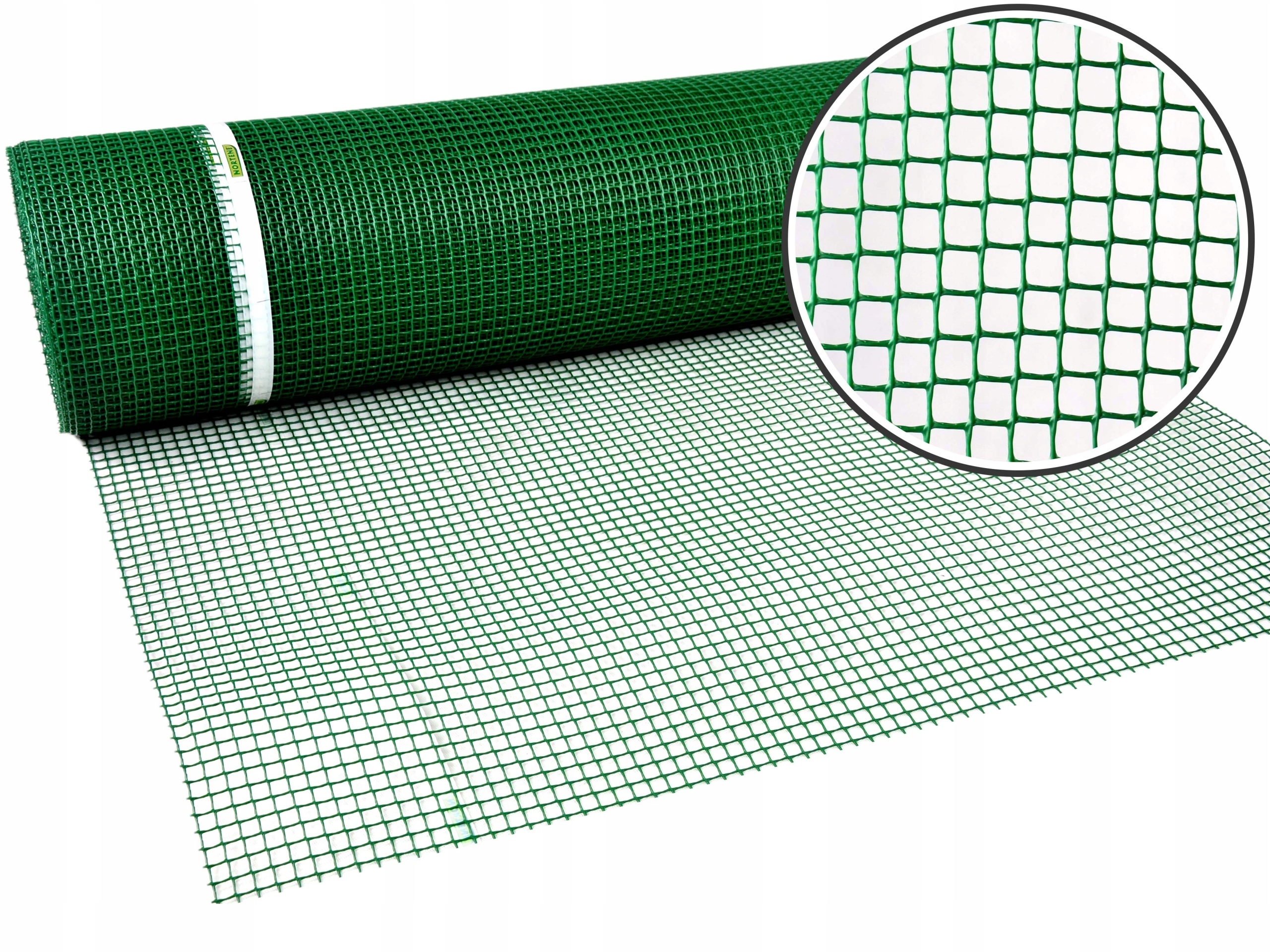 

Siatka Plastikowa Zielona 100cm 25m oczko 10mm
