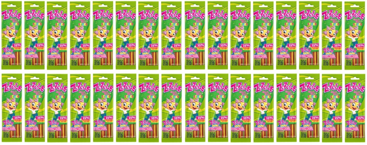 Levně 32x 75g Zozole Želé Bonbony Sticks Karton