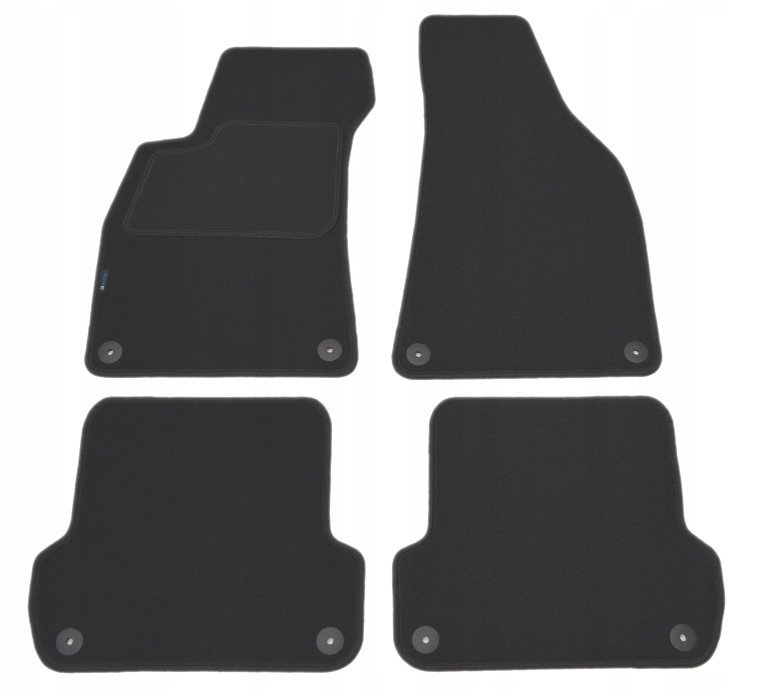 Audi A4 B6/B7 2000-2008r. Czarne dywaniki welurowe Silver.