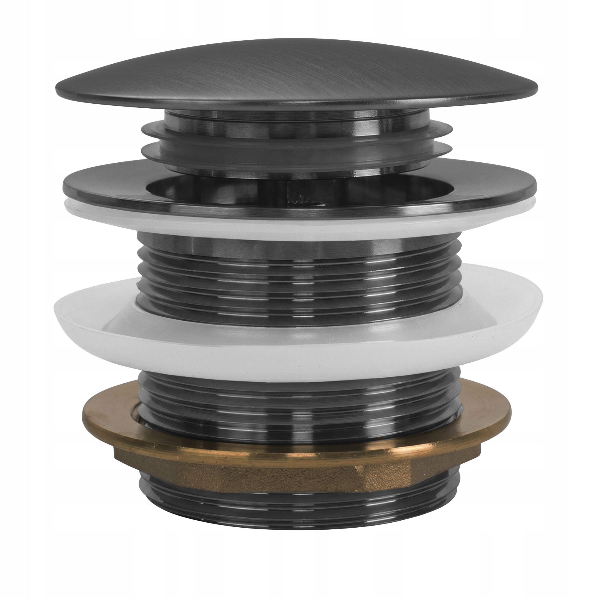 Vanová zátka Klik-Klak Univerzální Šedá Rea Titan Mosaz Bez Přelivu