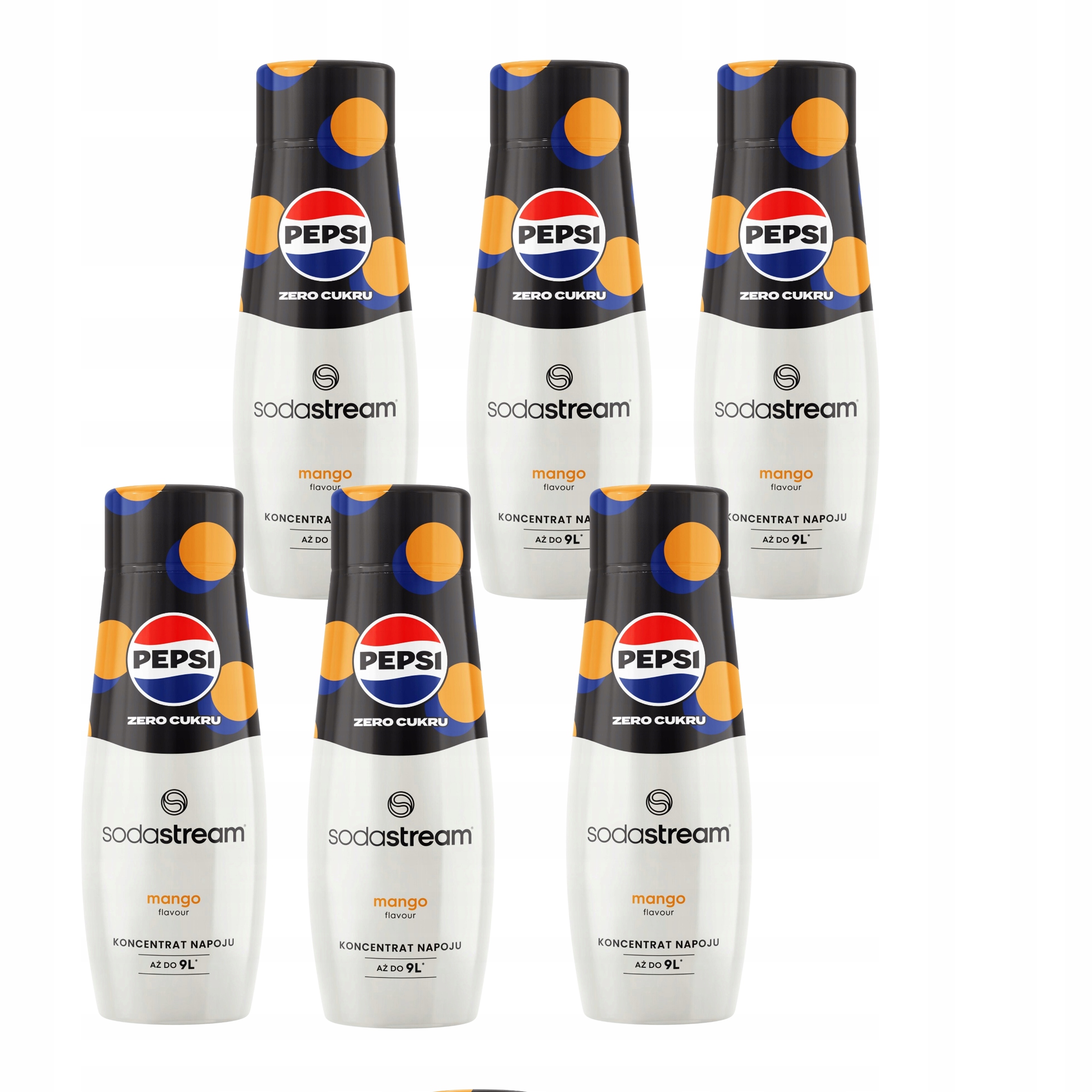 Levně 6 x SodaStream Pepsi Max Mango 440 ml – koncentrát pro vodu a saturátor, sirup