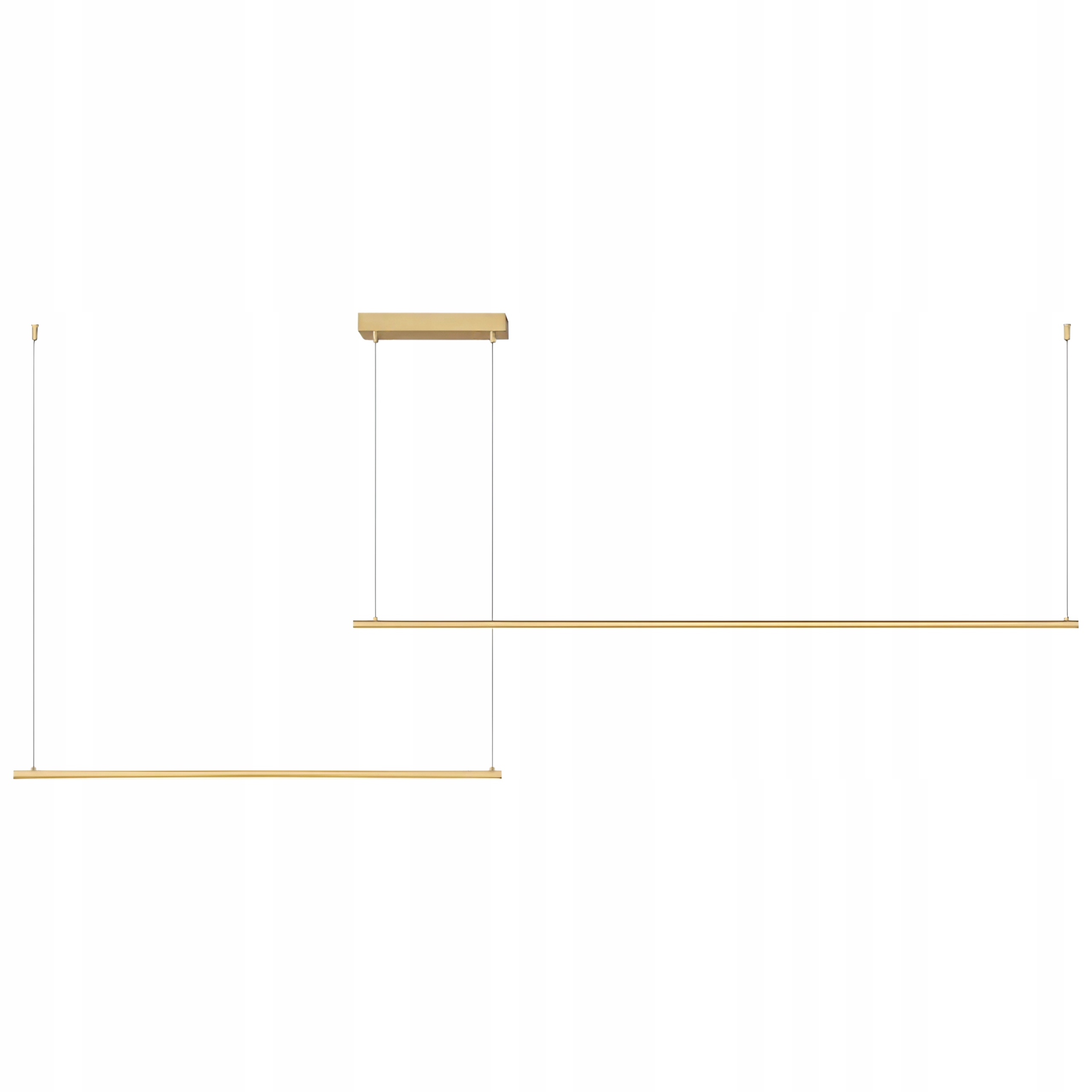 Lampa wisząca Monako Duo Led długa nad stół nowoczesna 210cm linia złoty