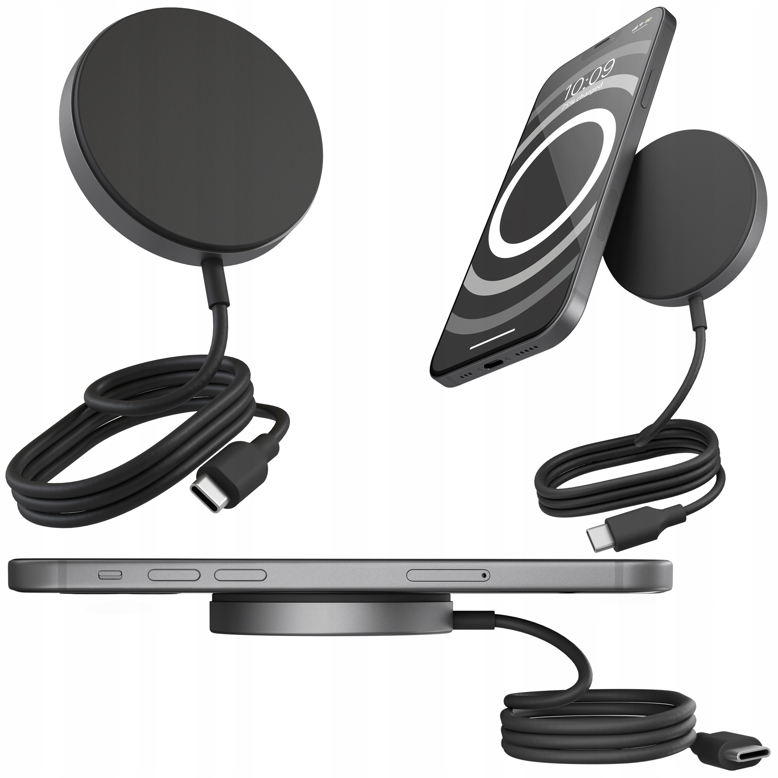 Zens Aluminium Pro 1 Bezdrátová nabíječka Qi2 15W s MagSafe pro iPhone