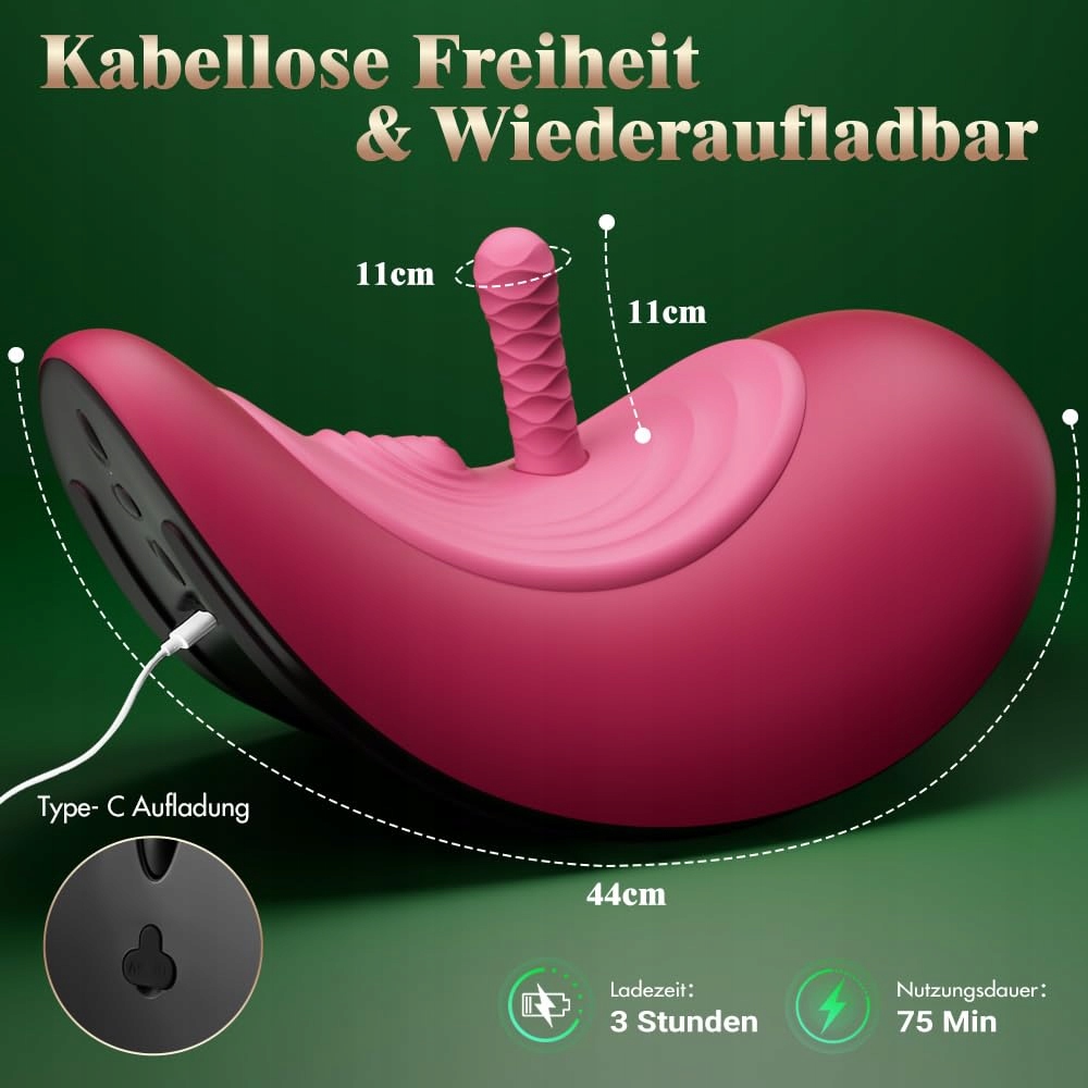 SEXMACHINE Bezprzewodowa Maszyna Z Dildo I Stymulatorem Klitorisu — miniatura 6