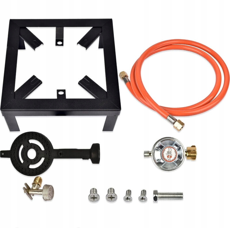 8 kW Plynový hořák Litinový plynový sporák Sada redukčních ventilů Hadice 25x25 cm