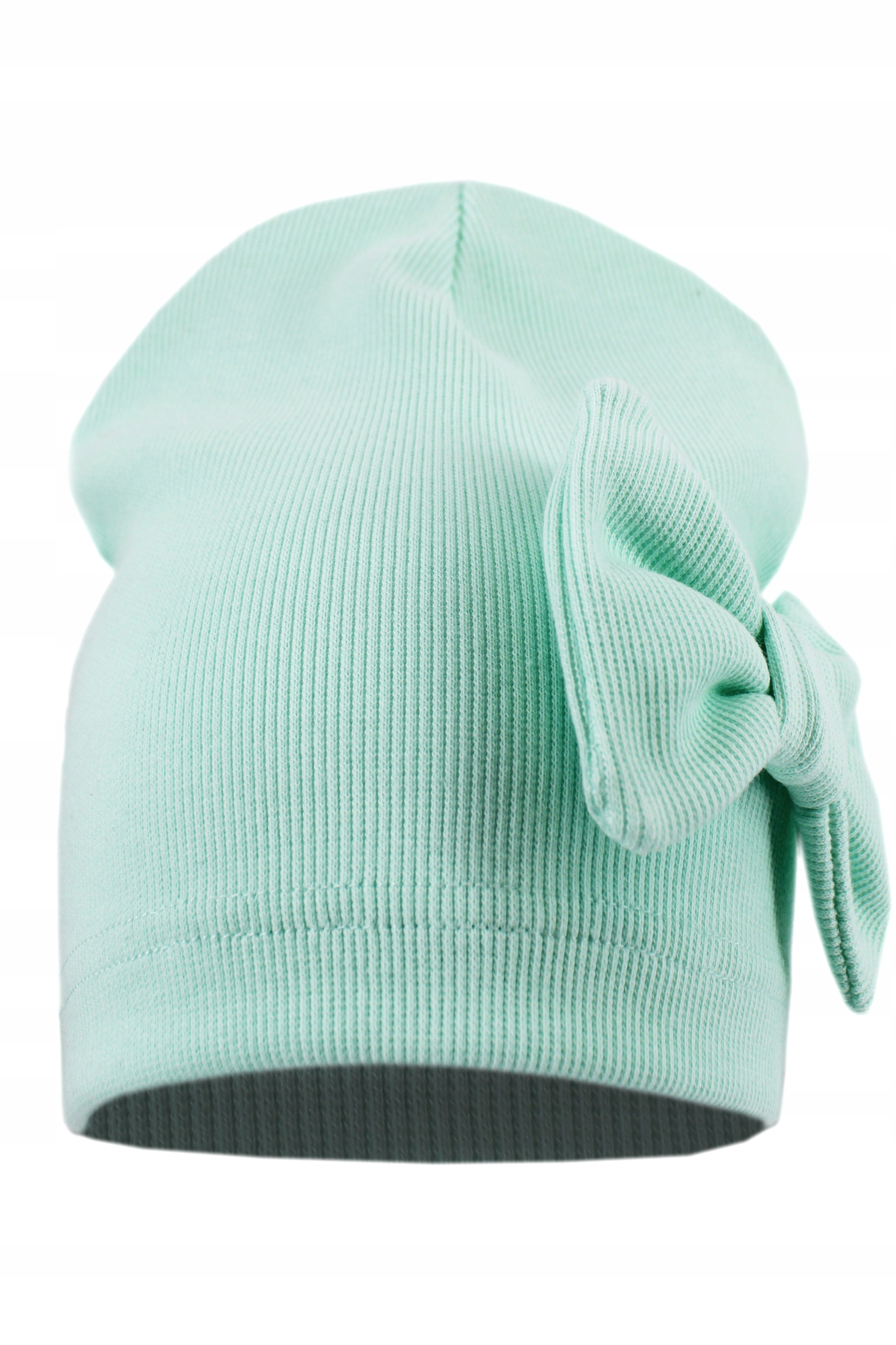 CZAPKA DZIECIĘCA JEDNOWARSTWOWA WIOSENNA Z KOKARDĄ Rozmiar 46-54 cm