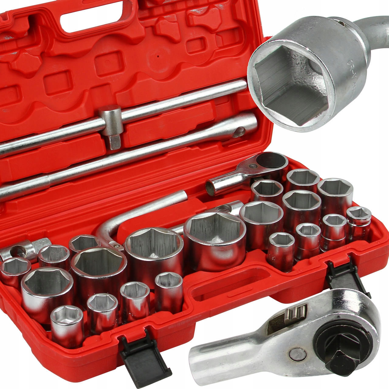 Komplet Nástavcových Kľúčov 26ČASTÍ 3/4" 1" 21-65 mm 6-HRANNÉ