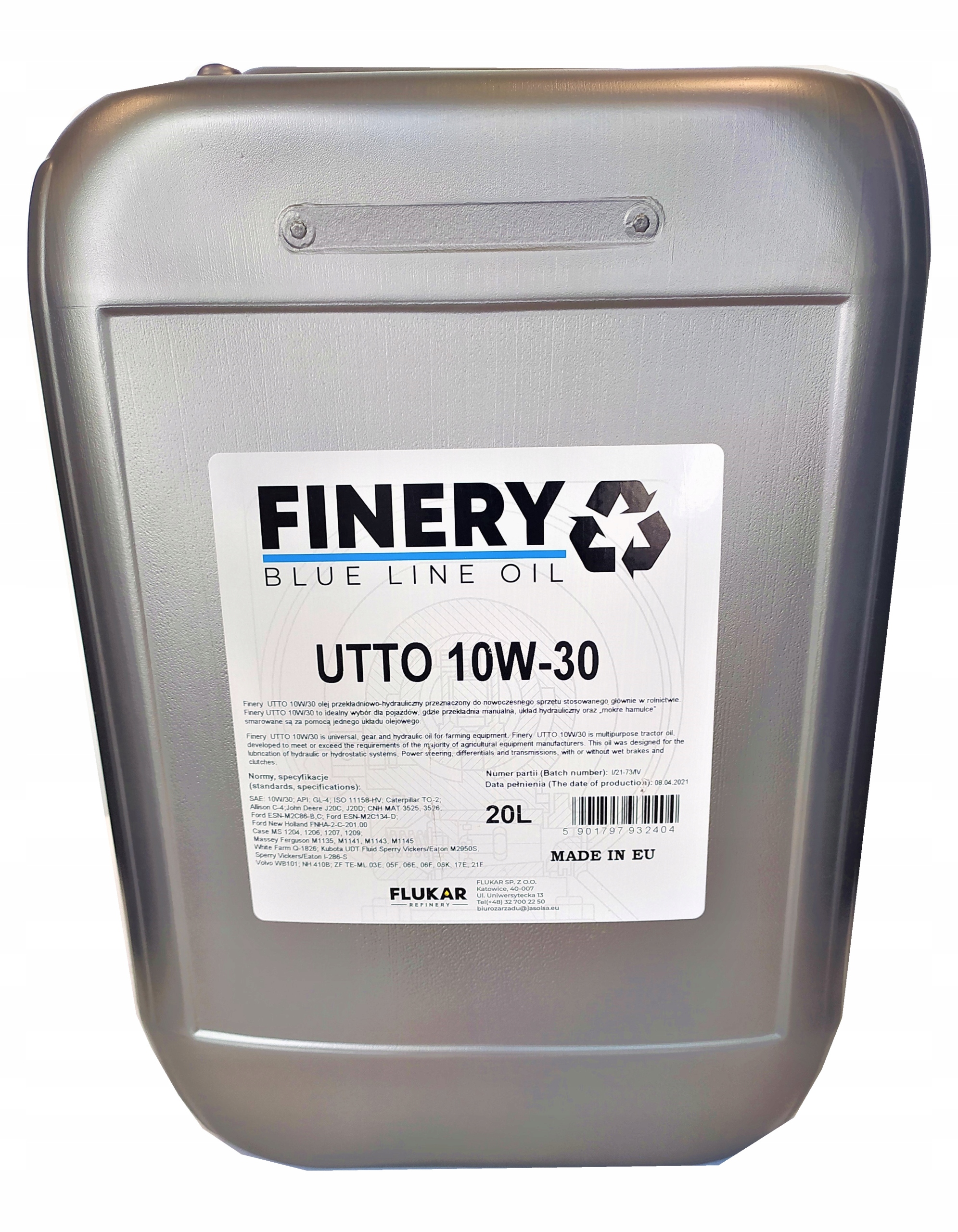 

Finery Utto 10W30 20L. Hydrauliczno Przekładniowy
