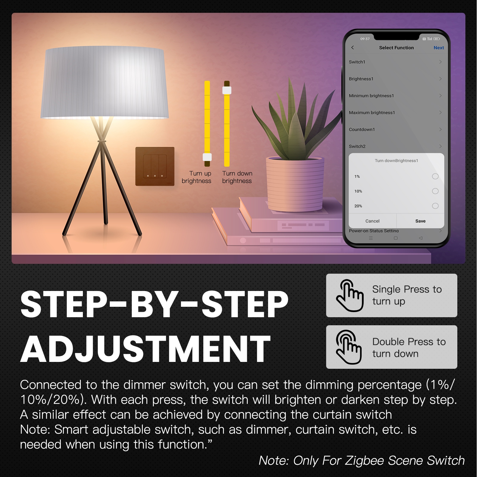 Przełącznik sceny dotykowy zigbee 1 Gang szary Rodzaj przełącznik